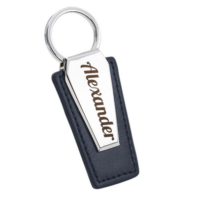 Porta-chaves Personalizado em Couro com Placa...