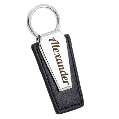 Porta-chaves Personalizado em Couro com Placa...