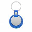 Porta-chaves Circular Gravado Personalizado com Couro