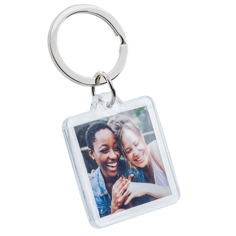 Porta-chaves Acrílico com Foto Personalizado - Quadrado