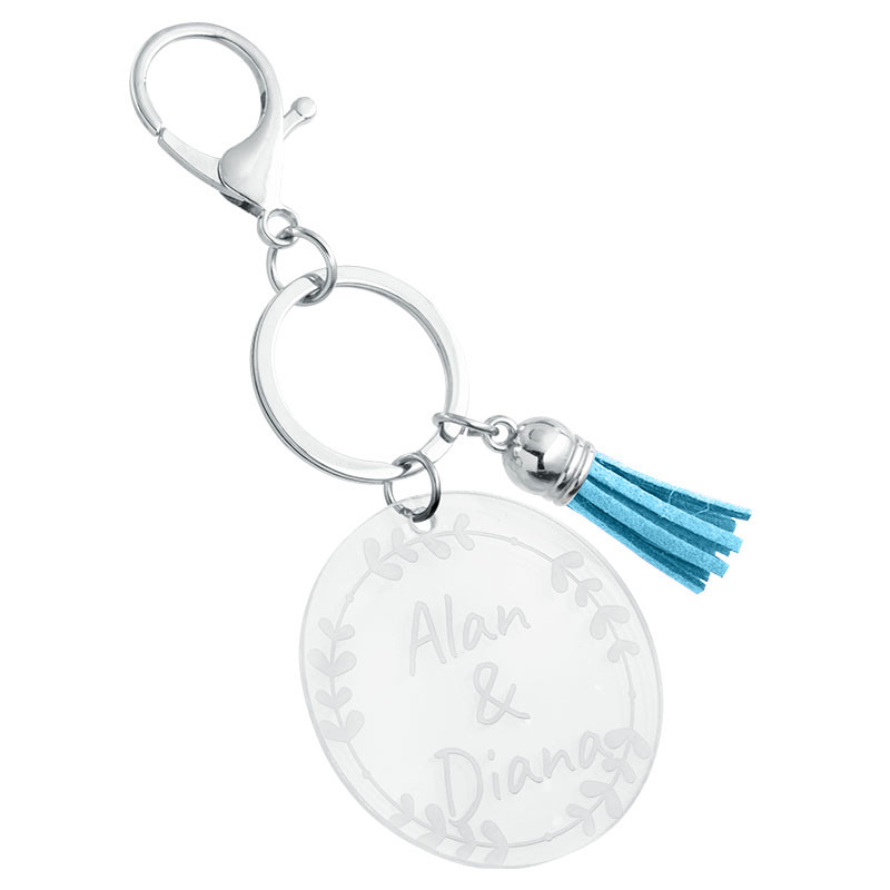 Porta-chaves Acrílico Personalizado com Borla - Design Elegante