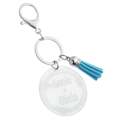 Porta-chaves Acrílico Personalizado com Borla -...