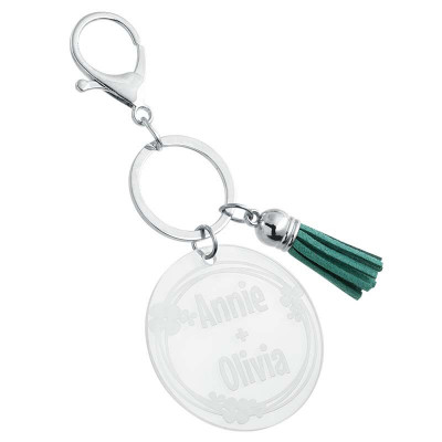 Porta-chaves Acrílico Personalizado com Borla -...