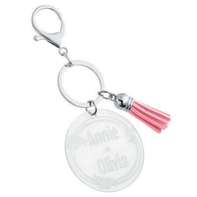 Porta-chaves Acrílico Personalizado com Borla -...
