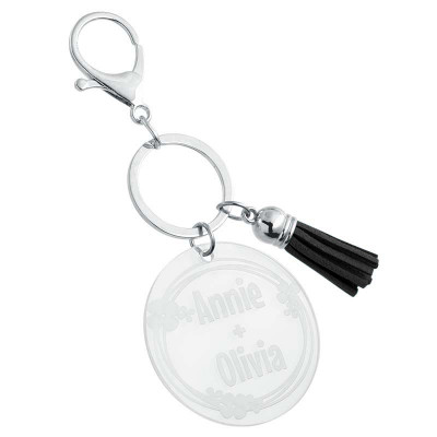 Porta-chaves Acrílico Personalizado com Borla -...