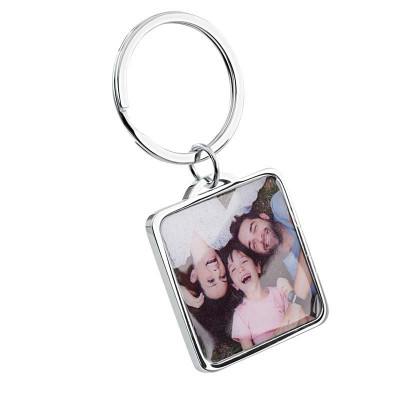 Porta-chaves Quadrado de Luxo Personalizado com...