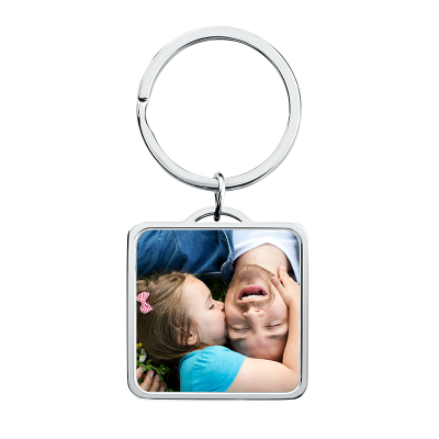 Porta-chaves Quadrado de Luxo Personalizado com...
