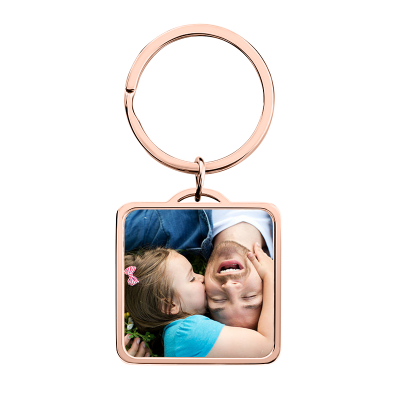 Porta-chaves Quadrado de Luxo Personalizado com...