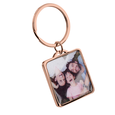 Porta-chaves Quadrado de Luxo Personalizado com...