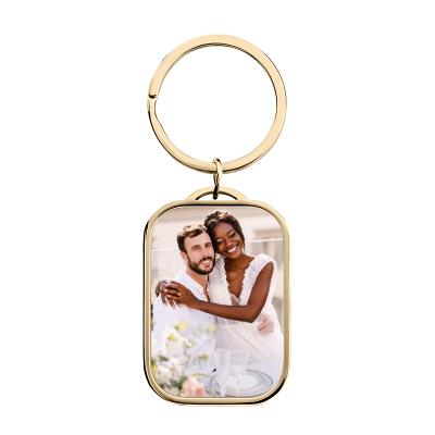 Porta-chaves Retangular de Luxo Personalizado...