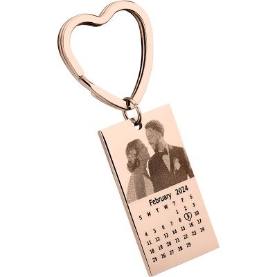Porta-chaves com Foto e Calendário Gravados