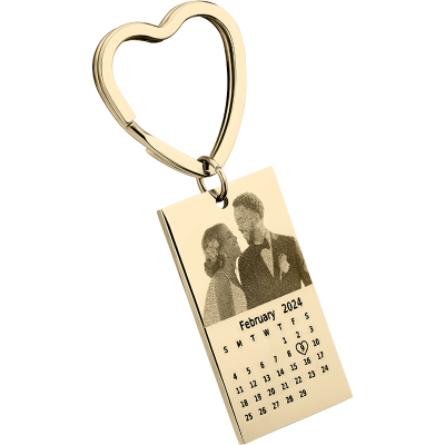 Porta-chaves com Foto e Calendário Gravados