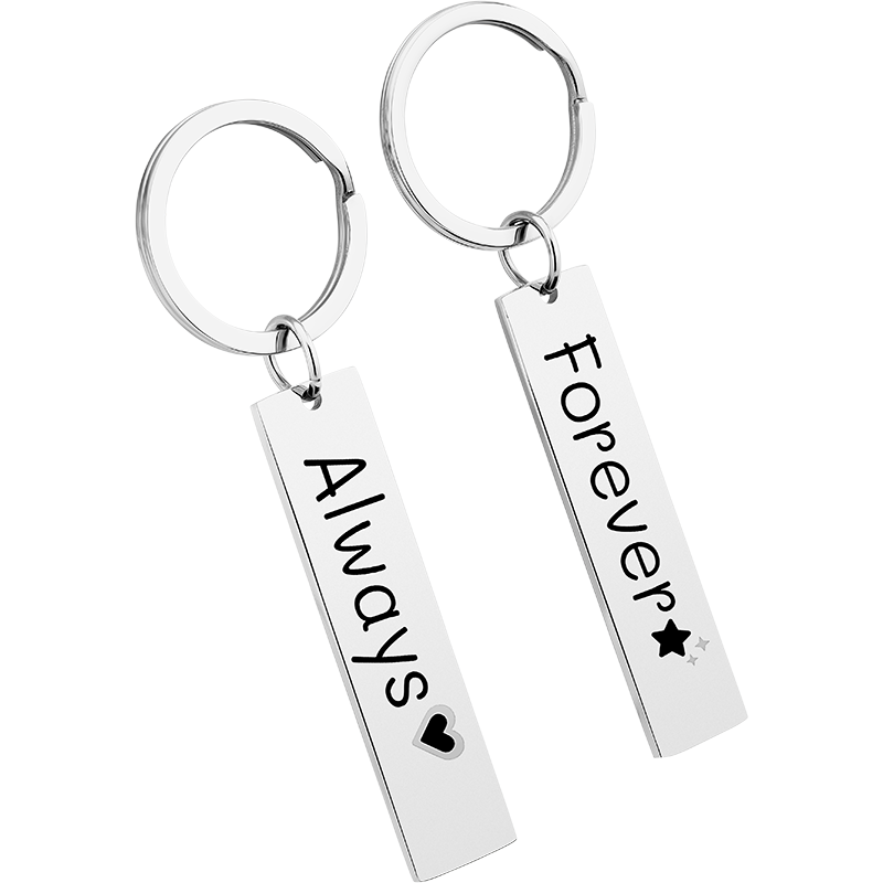 Porta-chaves com 2 Retângulos Gravados Personalizados