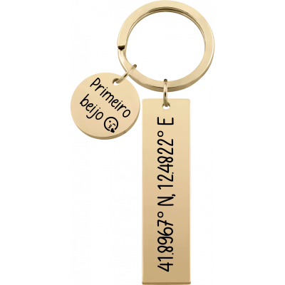 Porta-chaves Personalizado com Coordenadas...